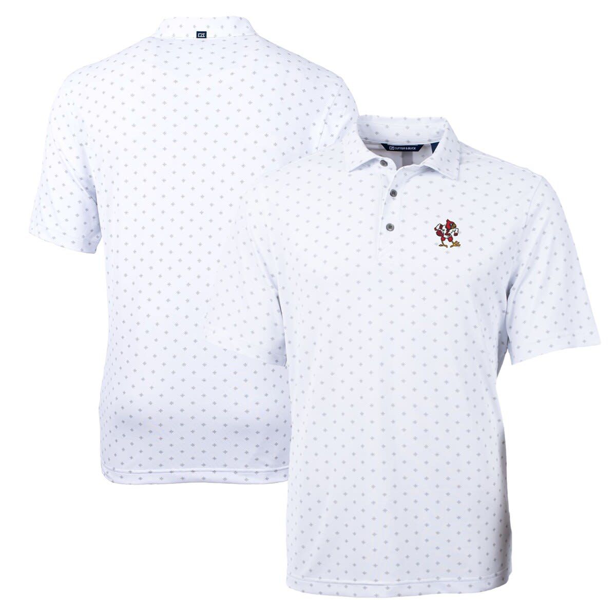 NCAA Louisville Cardinals Team Big & Tall Virtue Eco Pique Tile Print Polo