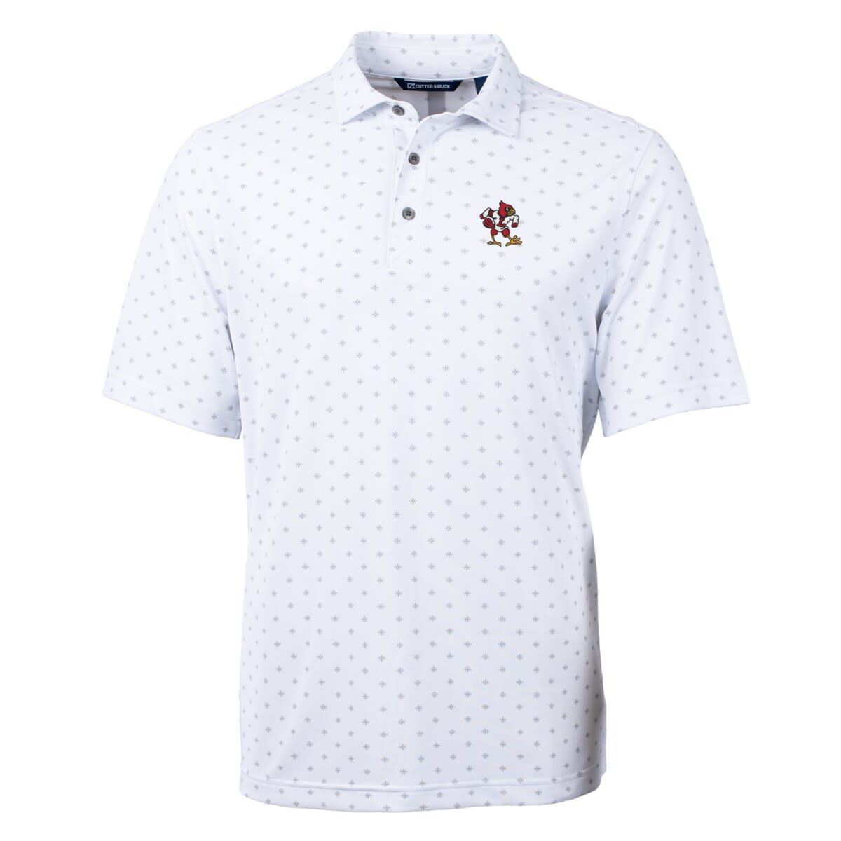 NCAA Louisville Cardinals Team Big & Tall Virtue Eco Pique Tile Print Polo