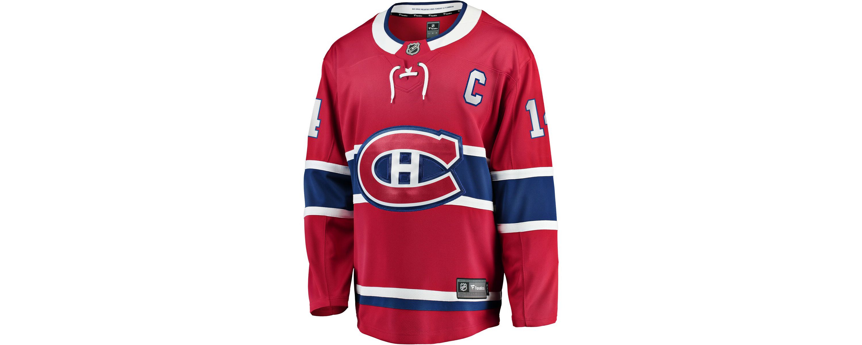 NHL Fanatics Nick Suzuki Montreal Canadiens Home Captain Patch Breakaway Player Jersey