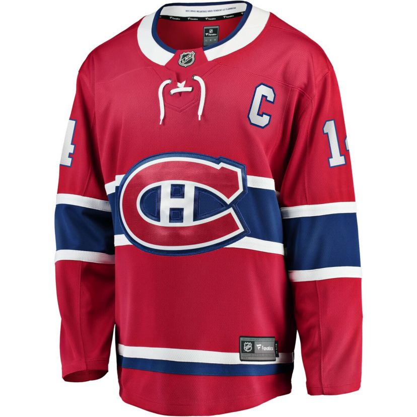 NHL Fanatics Nick Suzuki Montreal Canadiens Home Captain Patch Breakaway Player Jersey
