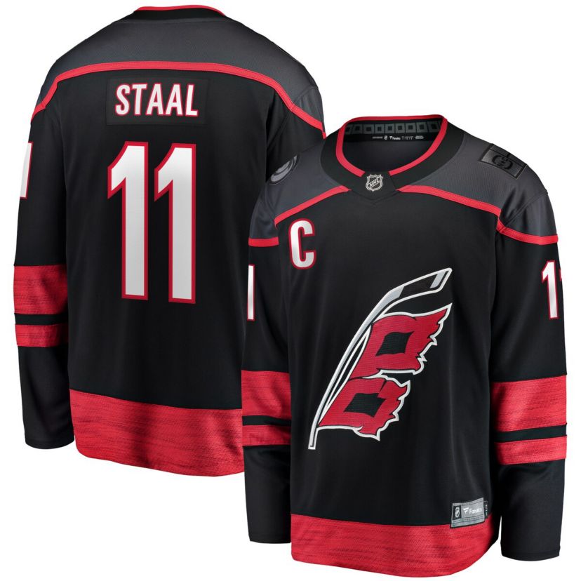 NHL Fanatics Jordan Staal Carolina Hurricanes Home Captain Patch Breakaway Player Jersey