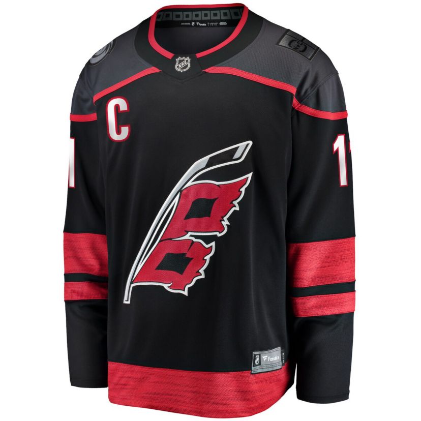 NHL Fanatics Jordan Staal Carolina Hurricanes Home Captain Patch Breakaway Player Jersey