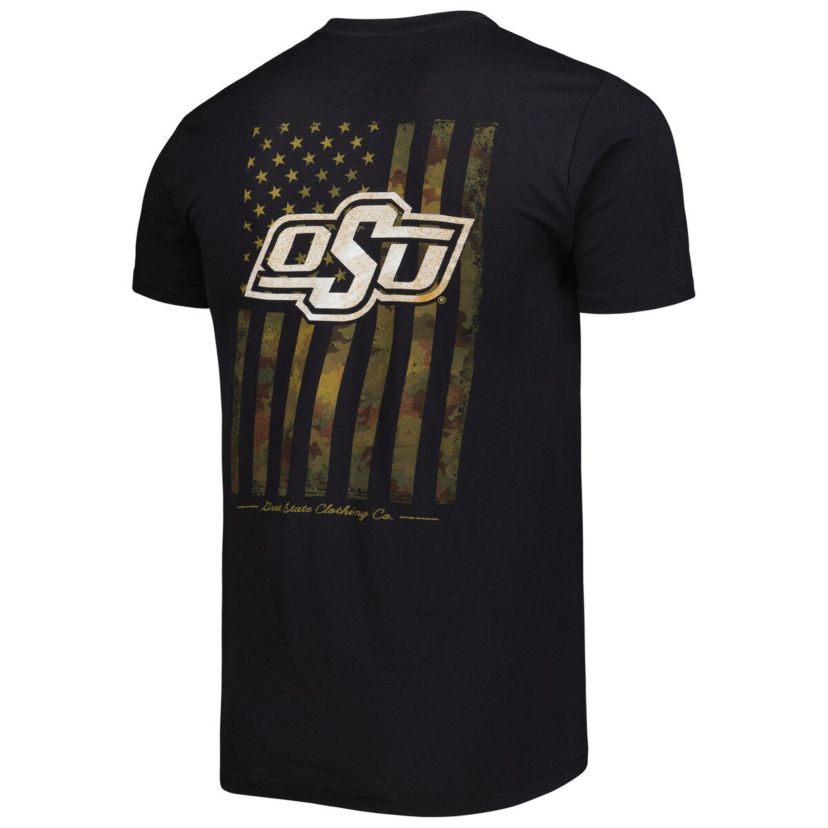NCAA Oklahoma State Cowboys Flag 2-Hit T-Shirt