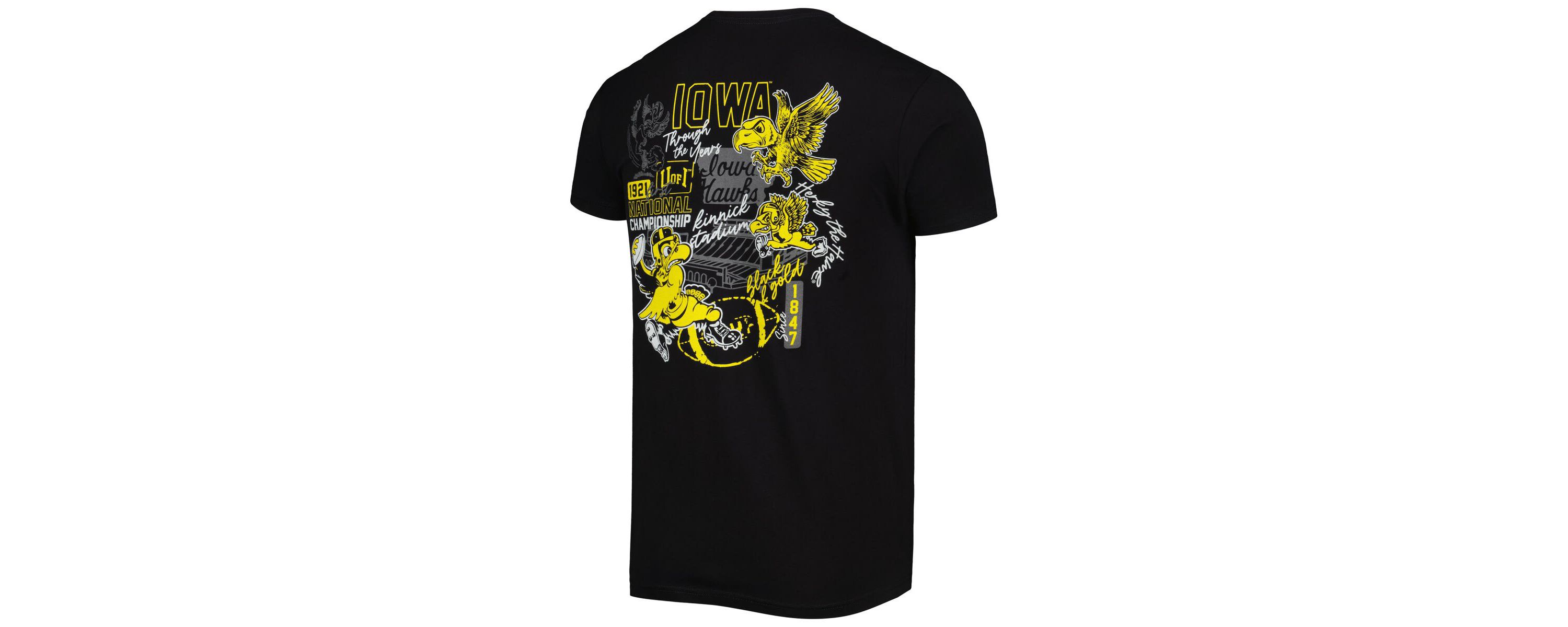 NCAA Iowa Hawkeyes Vintage Through the Years Two-Hit T-Shirt