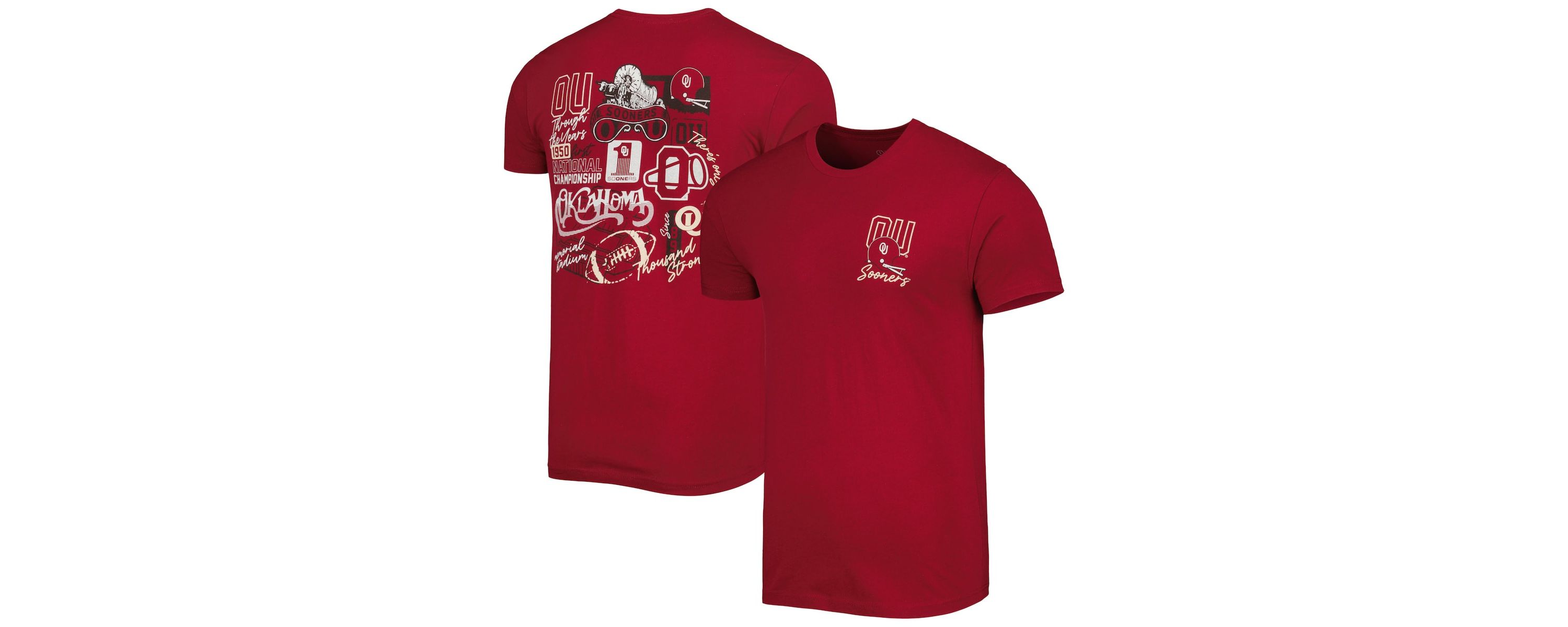 NCAA Oklahoma Sooners Vintage Through the Years Two-Hit T-Shirt