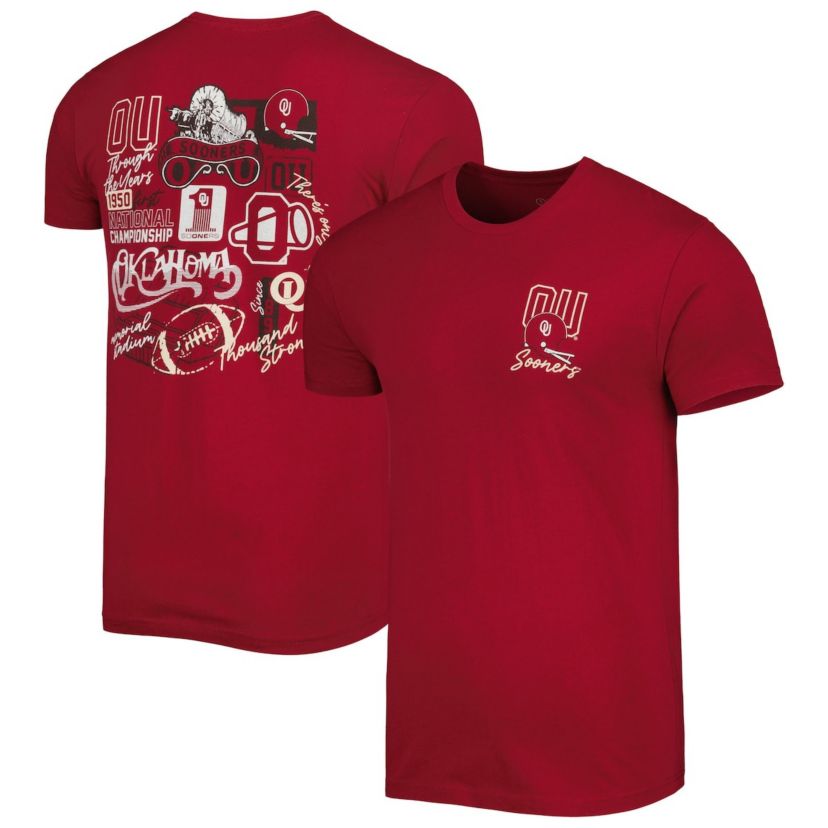 NCAA Oklahoma Sooners Vintage Through the Years Two-Hit T-Shirt