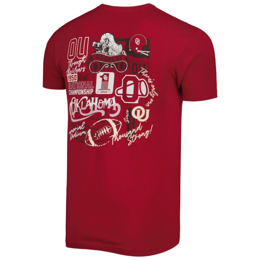 NCAA Oklahoma Sooners Vintage Through the Years Two-Hit T-Shirt