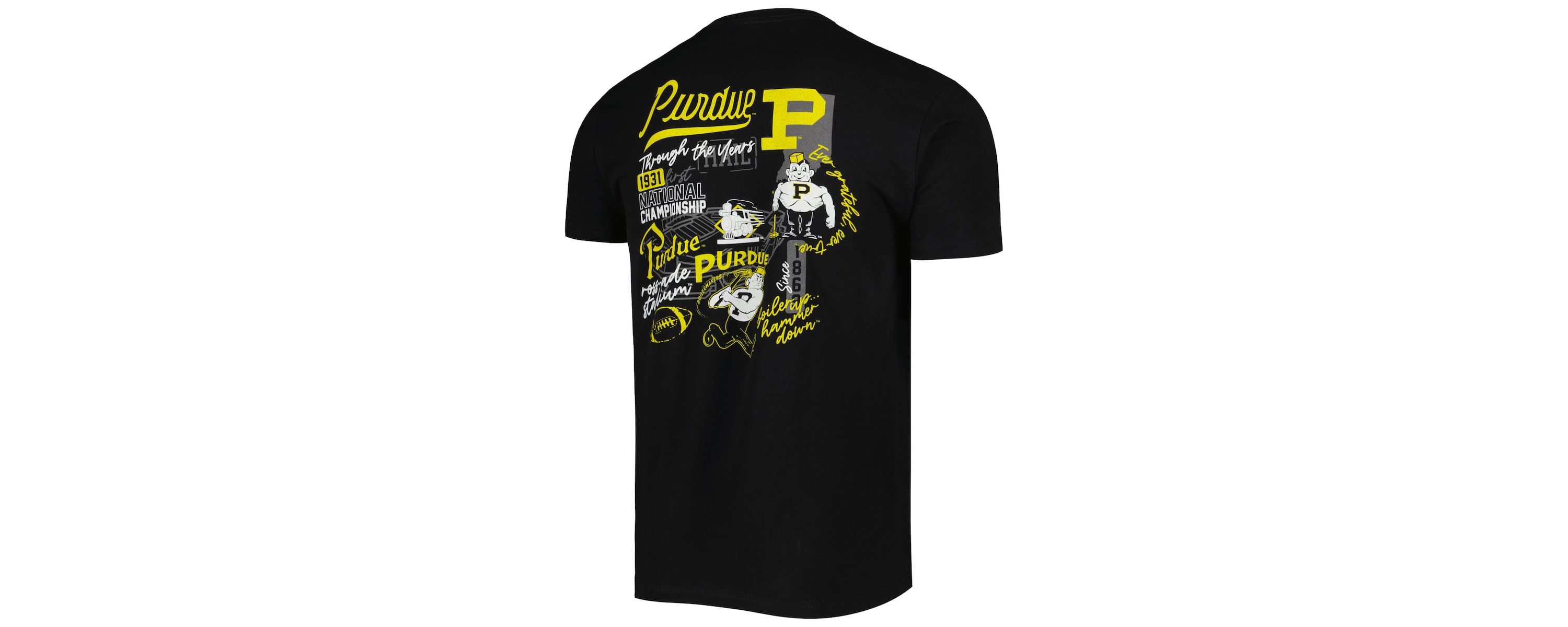 NCAA Purdue Boilermakers Vintage Through the Years Two-Hit T-Shirt