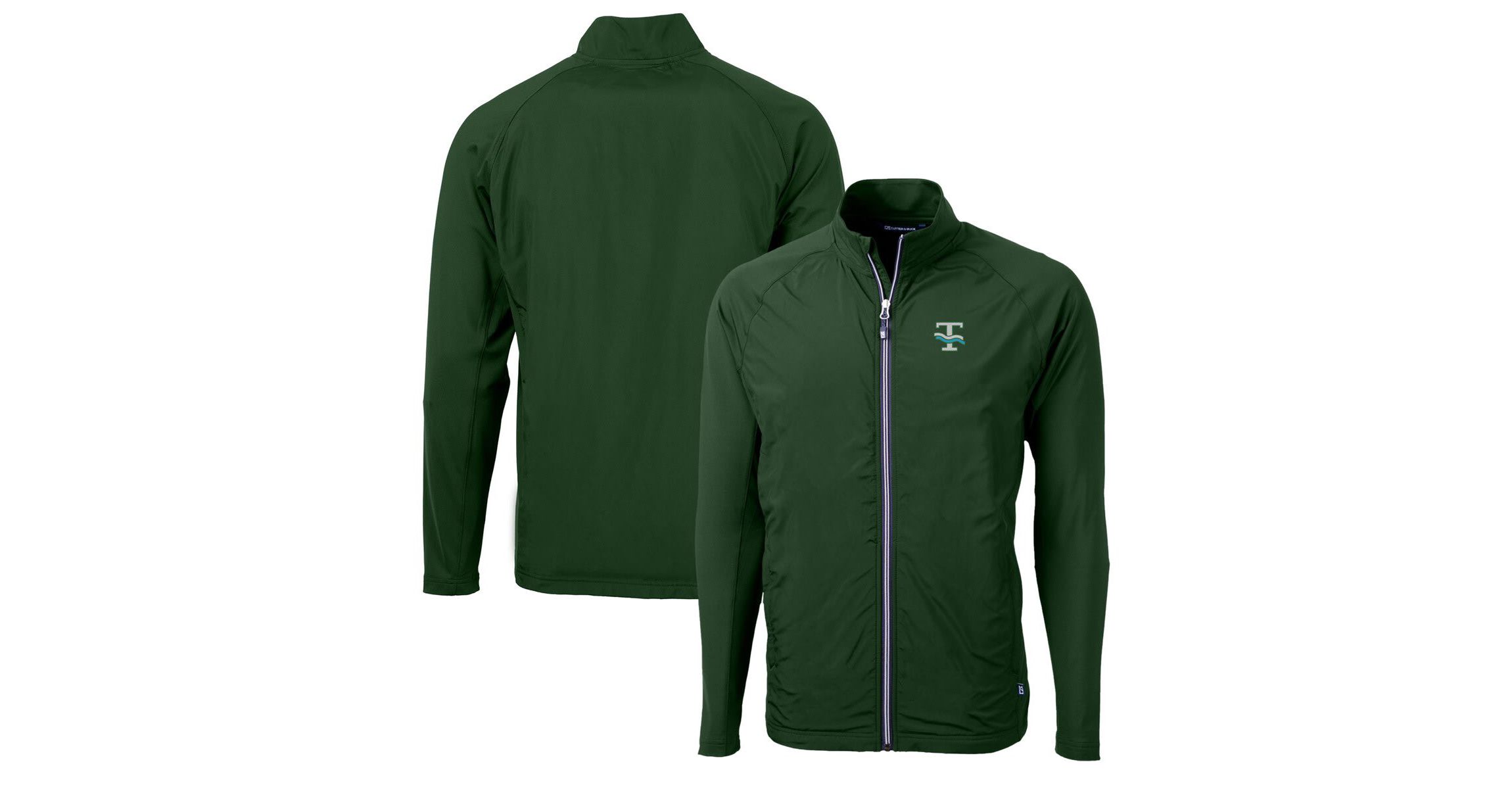 Tulane Green Wave NCAA Tulane Wave Adapt Eco Knit Hybrid Recycled Full-Zip Logo Jacket