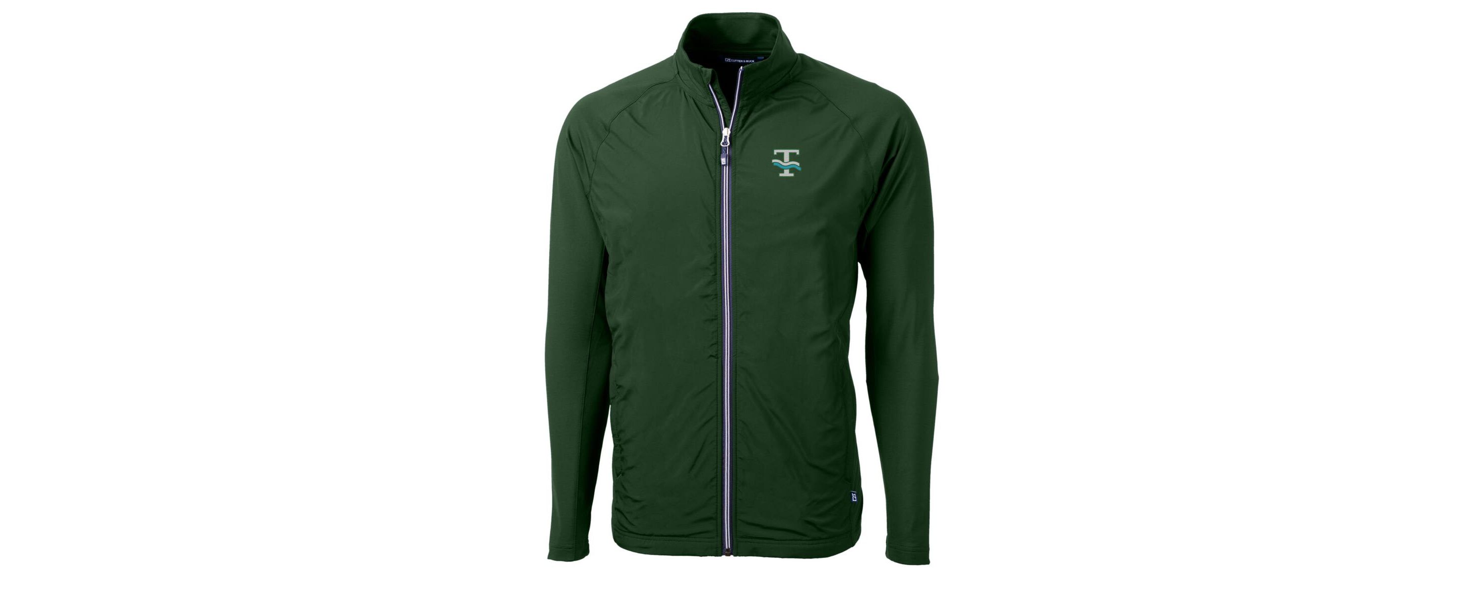 Tulane Green Wave NCAA Tulane Wave Adapt Eco Knit Hybrid Recycled Full-Zip Logo Jacket
