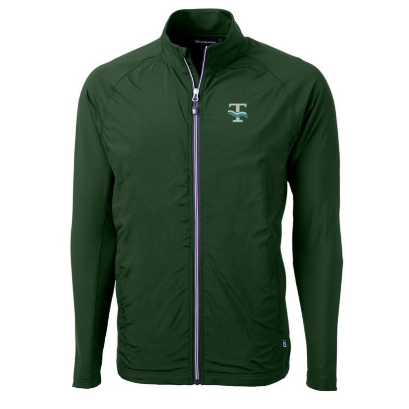Tulane Green Wave NCAA Tulane Wave Adapt Eco Knit Hybrid Recycled Full-Zip Logo Jacket