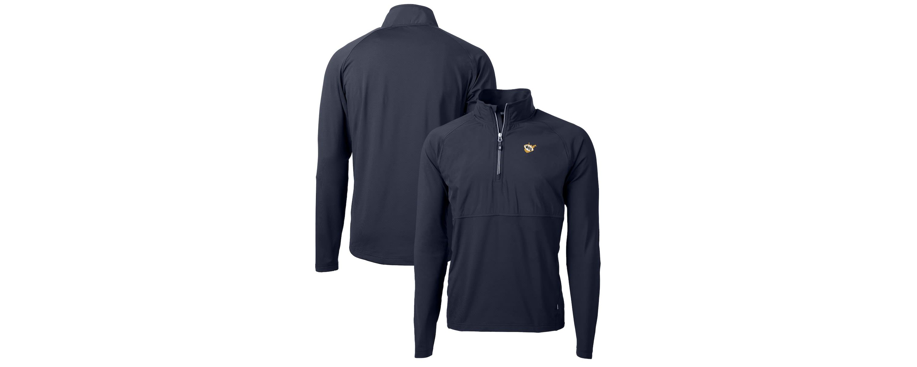 NCAA West Virginia Mountaineers Adapt Eco Knit Hybrid Recycled Full-Zip Logo Jacket