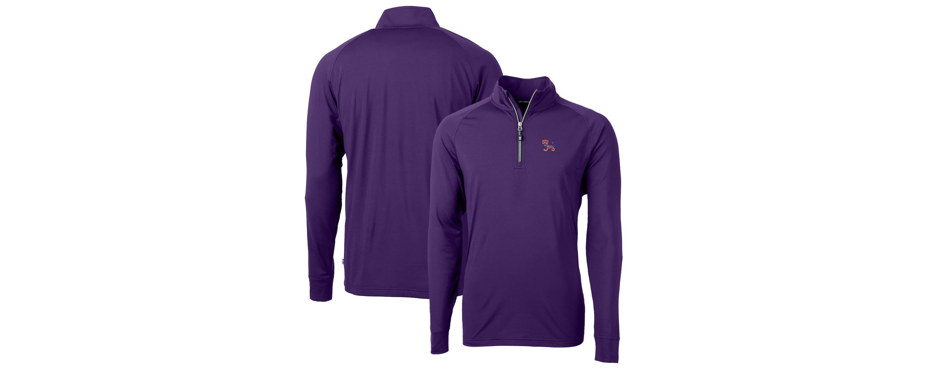 NCAA Clemson Tigers Adapt Eco Knit Stretch Recycled Quarter-Zip Pullover Top