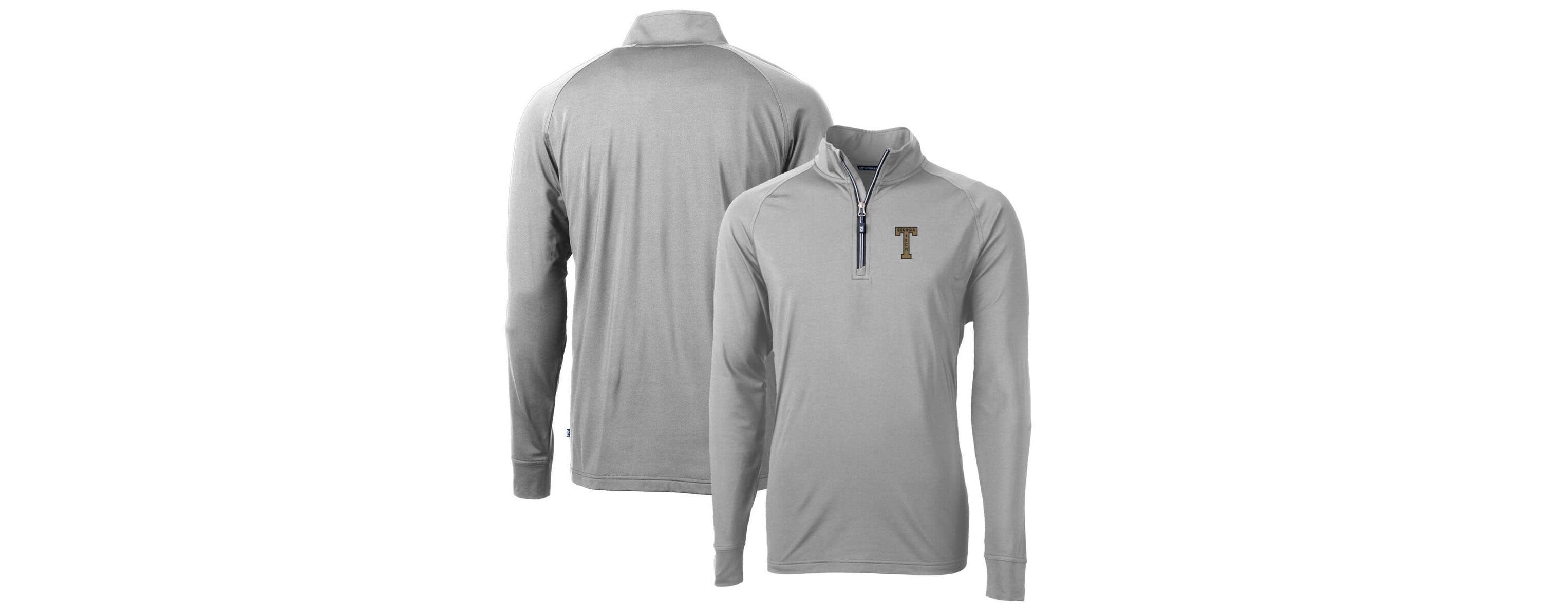 Georgia Tech Yellow Jackets NCAA Georgia Tech Jackets Adapt Eco Knit Stretch Recycled Quarter-Zip Pullover Top