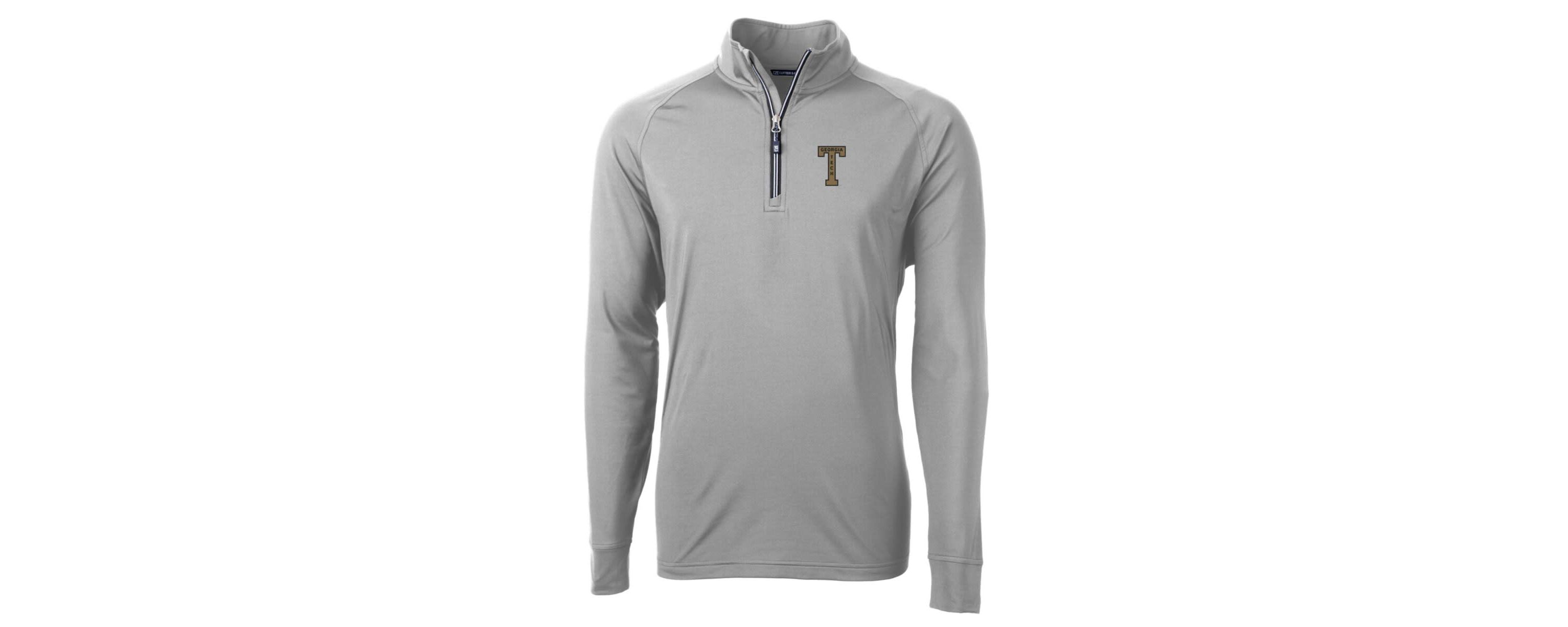 Georgia Tech Yellow Jackets NCAA Georgia Tech Jackets Adapt Eco Knit Stretch Recycled Quarter-Zip Pullover Top