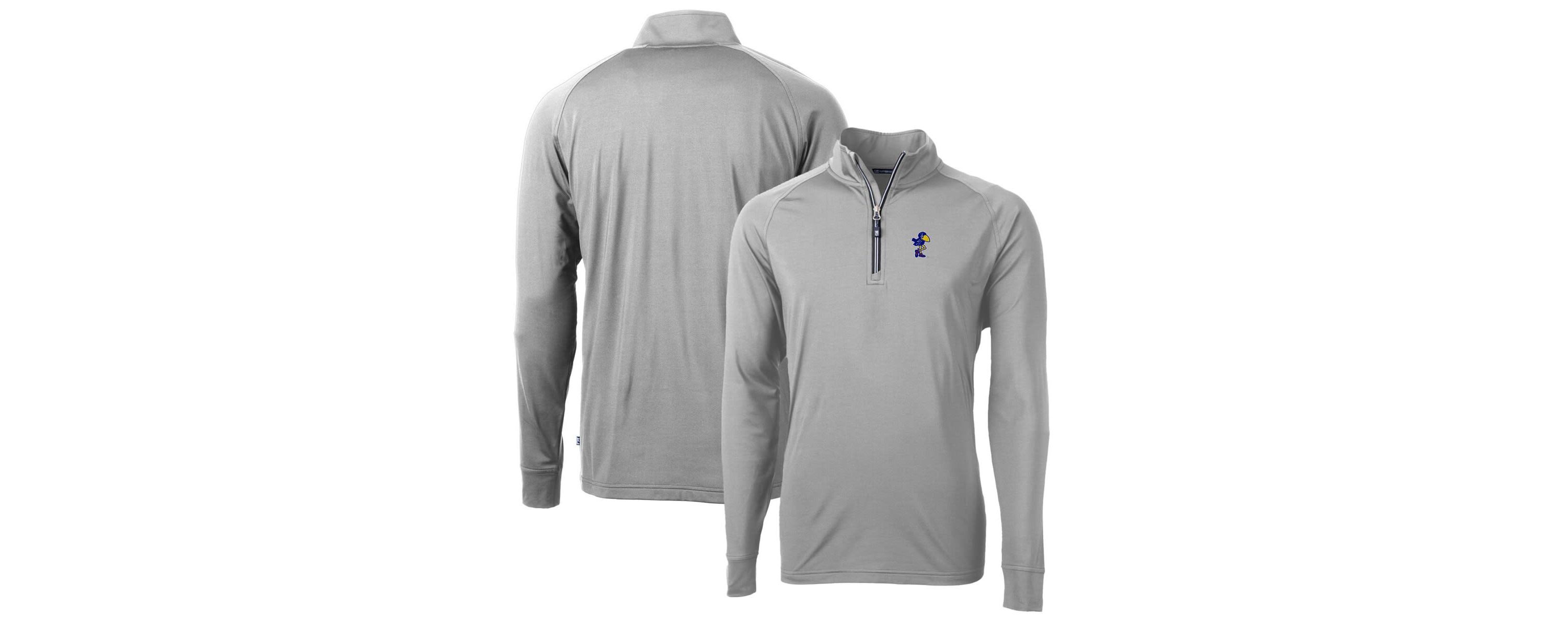 NCAA Kansas Jayhawks Adapt Eco Knit Stretch Recycled Quarter-Zip Pullover Top