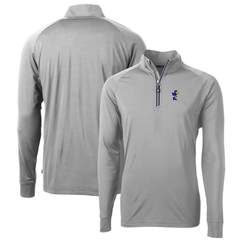 NCAA Kansas Jayhawks Adapt Eco Knit Stretch Recycled Quarter-Zip Pullover Top