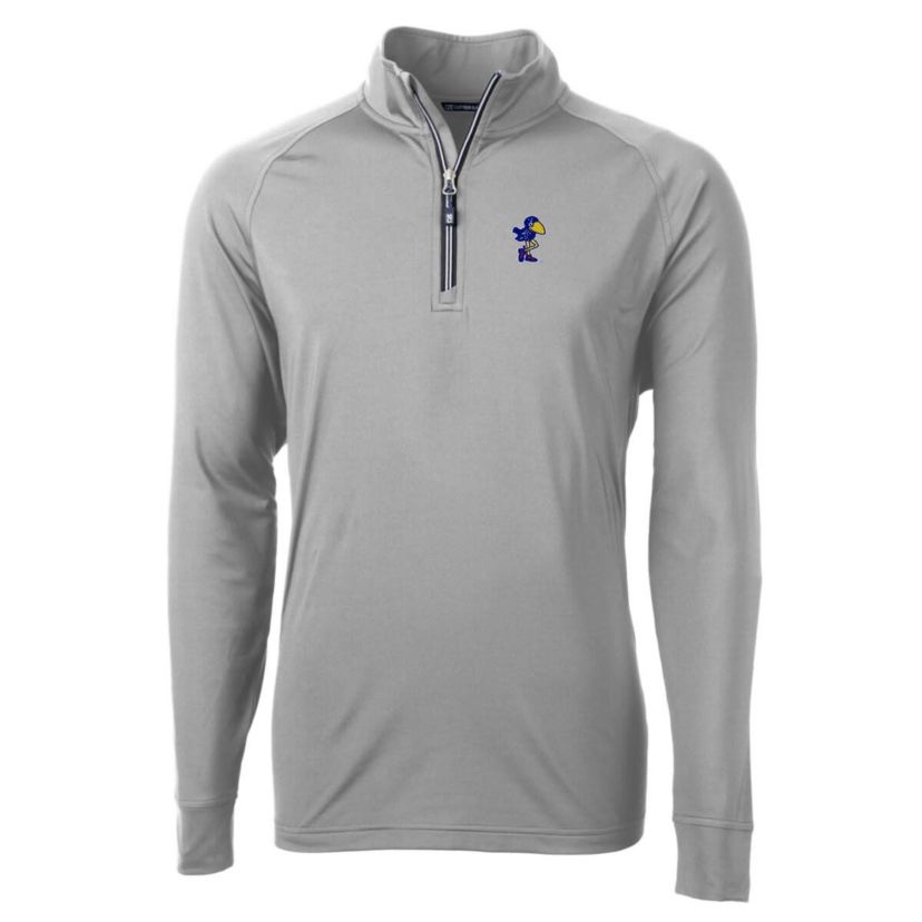 NCAA Kansas Jayhawks Adapt Eco Knit Stretch Recycled Quarter-Zip Pullover Top