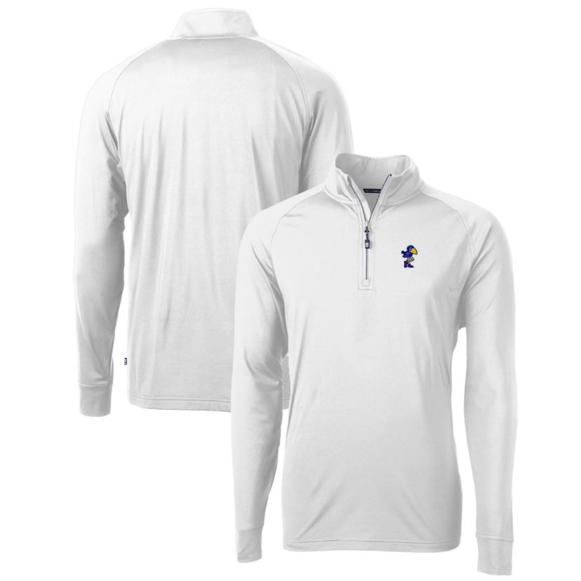 NCAA Kansas Jayhawks Adapt Eco Knit Stretch Recycled Quarter-Zip Pullover Top