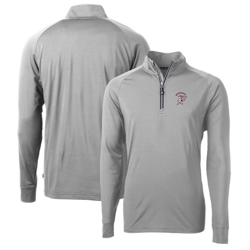NCAA Mississippi State Bulldogs Adapt Eco Knit Stretch Recycled Quarter-Zip Pullover Top