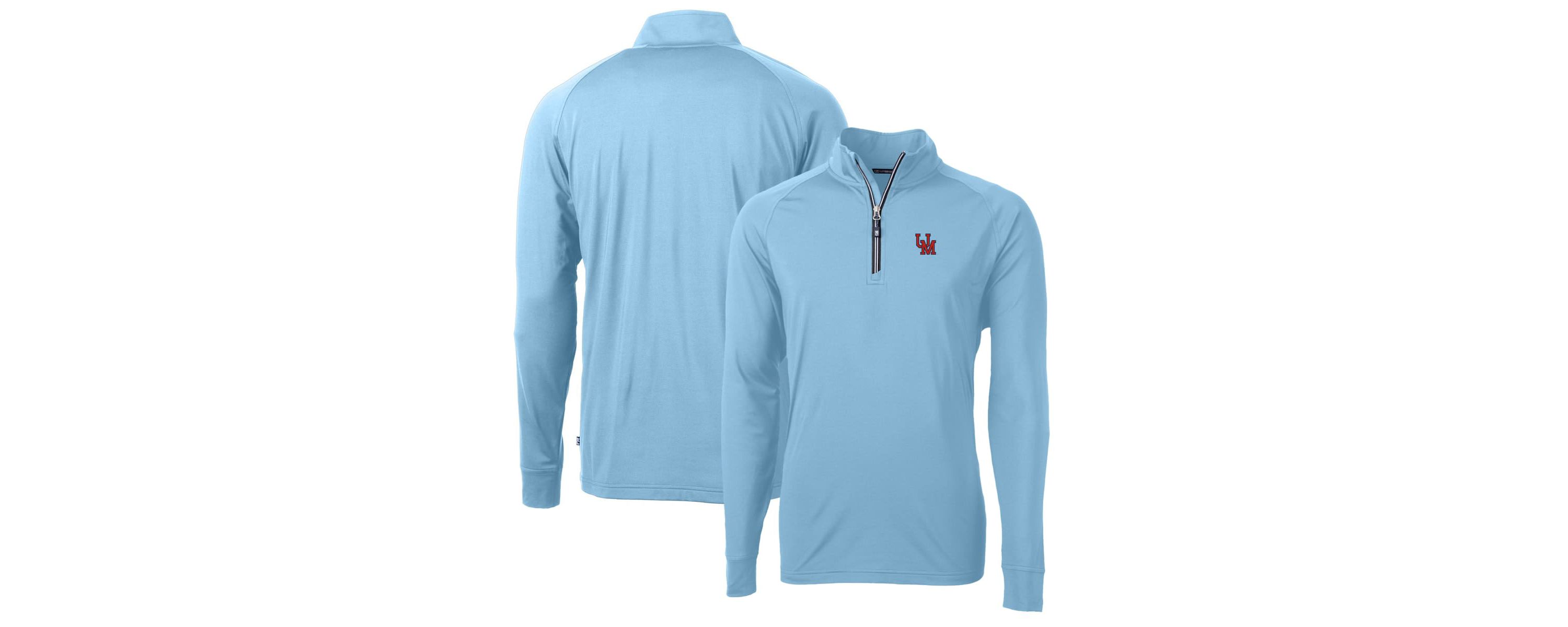 NCAA Light Ole Miss Rebels Adapt Eco Knit Stretch Recycled Quarter-Zip Pullover Top
