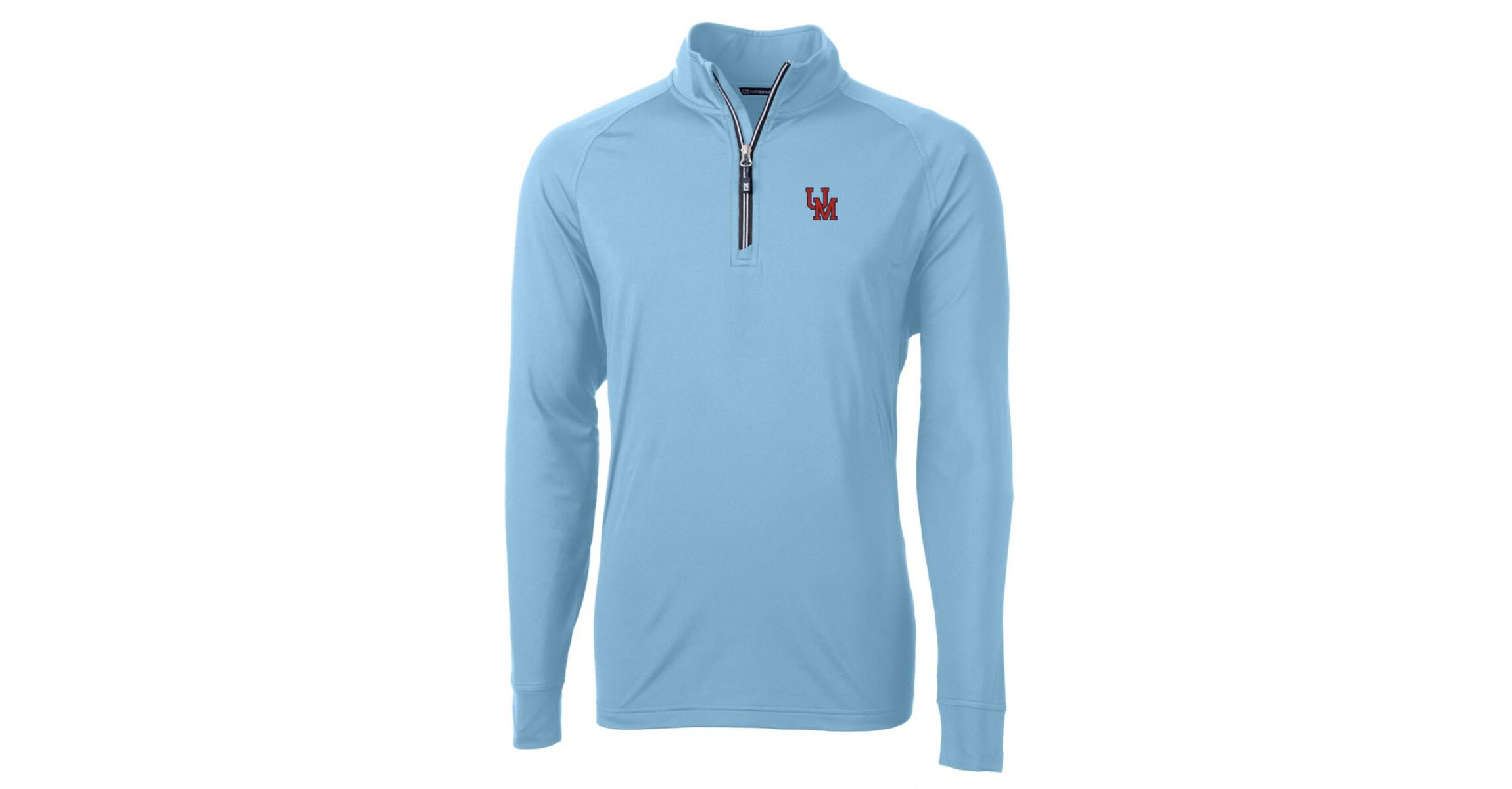 NCAA Light Ole Miss Rebels Adapt Eco Knit Stretch Recycled Quarter-Zip Pullover Top