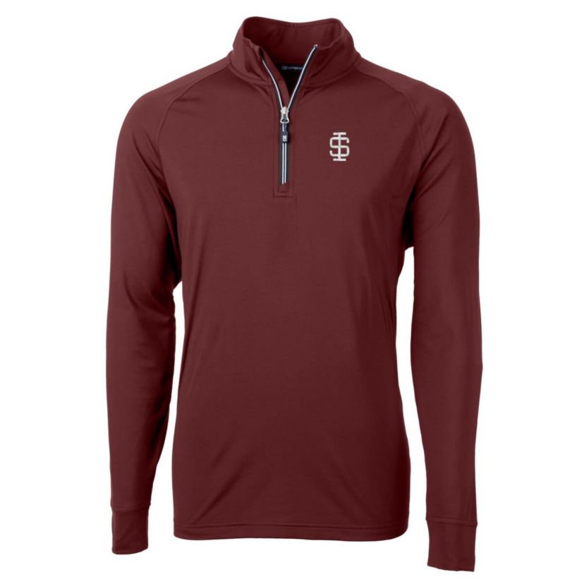 NCAA Southern Illinois Salukis Adapt Eco Knit Stretch Recycled Quarter-Zip Pullover Top