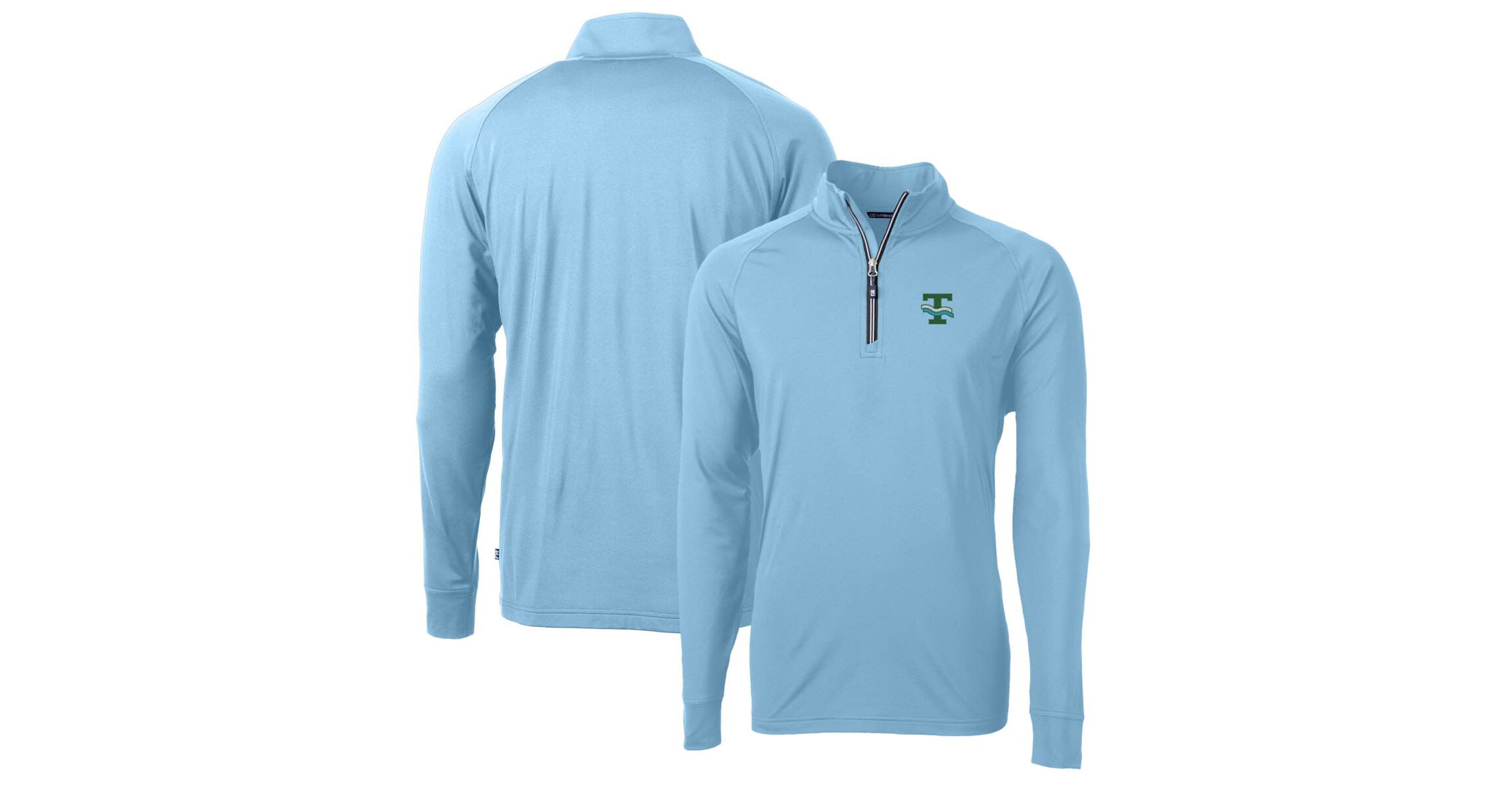 Tulane Green Wave NCAA Light Tulane Wave Adapt Eco Knit Stretch Recycled Quarter-Zip Pullover Top