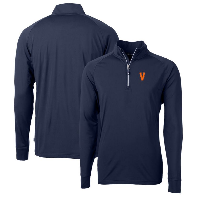 NCAA Virginia Cavaliers Vintage Adapt Eco Knit Stretch Recycled Quarter-Zip Pullover Top