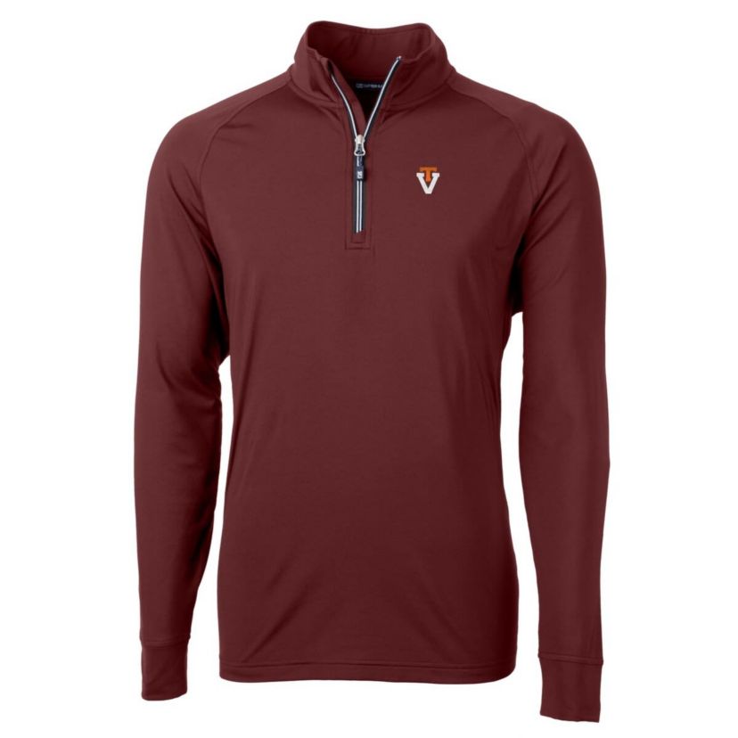NCAA Virginia Tech Hokies Adapt Eco Knit Stretch Recycled Quarter-Zip Pullover Top