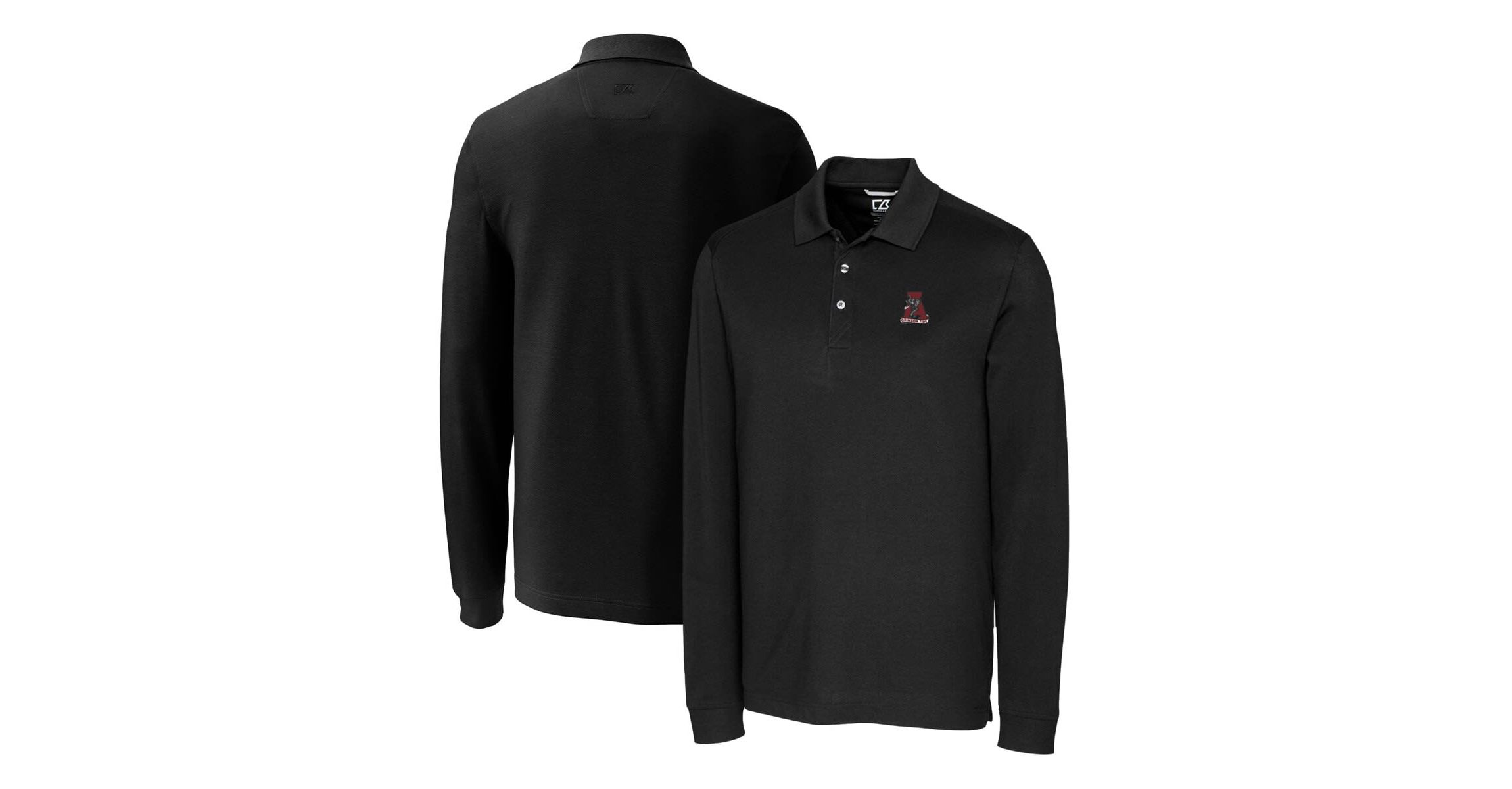 Alabama Crimson Tide NCAA Alabama Tide Advantage Tri-Blend Pique Long Sleeve Polo