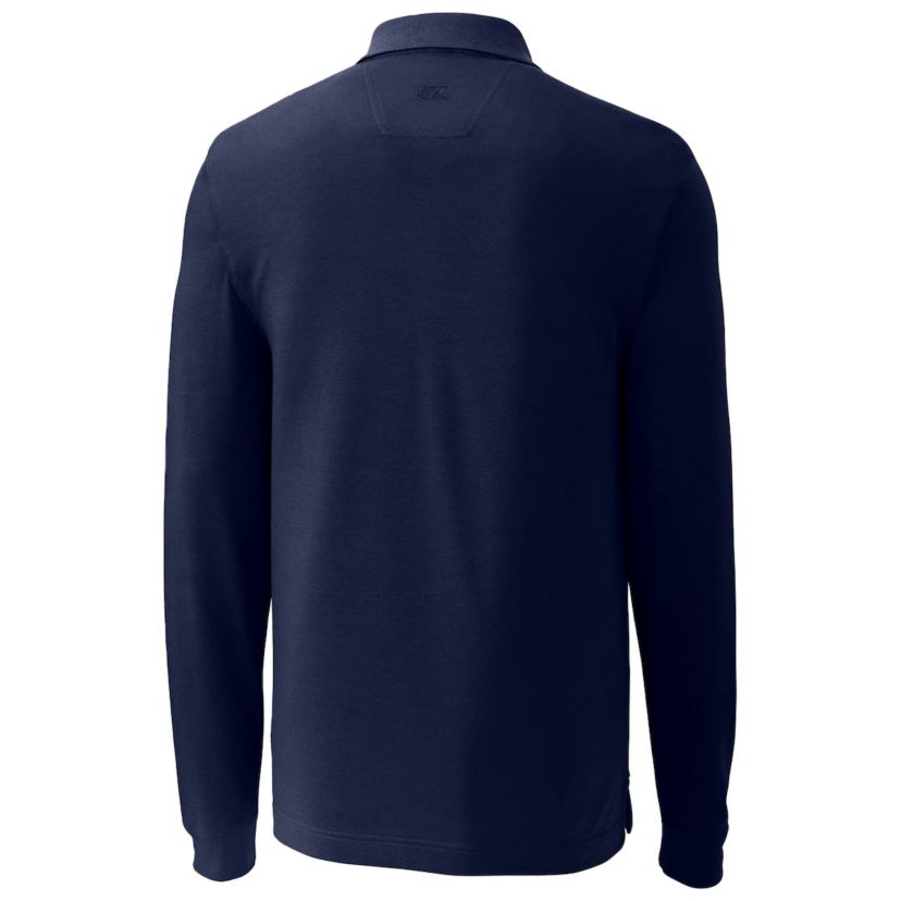 NCAA Auburn Tigers Advantage Tri-Blend Pique Long Sleeve Polo
