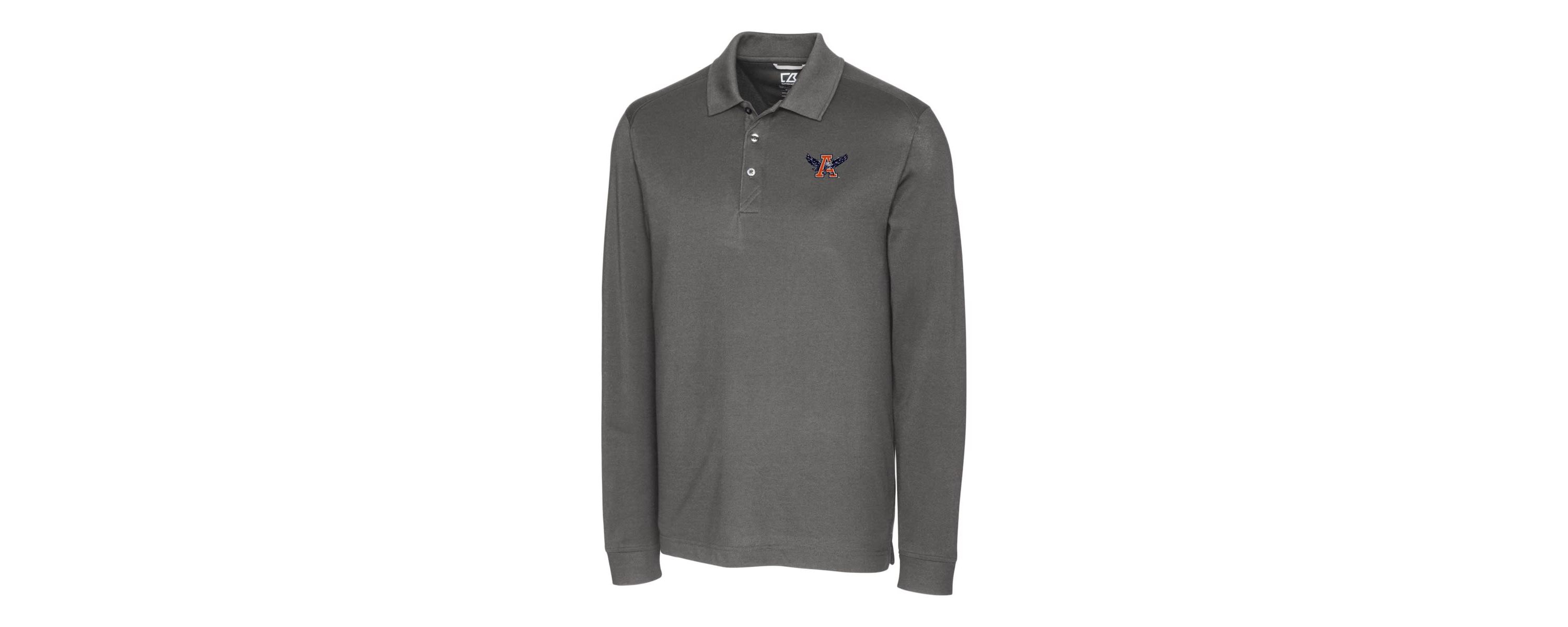 NCAA Auburn Tigers Advantage Tri-Blend Pique Long Sleeve Polo