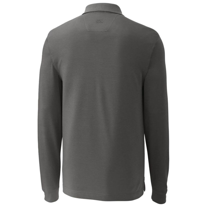 NCAA Auburn Tigers Advantage Tri-Blend Pique Long Sleeve Polo