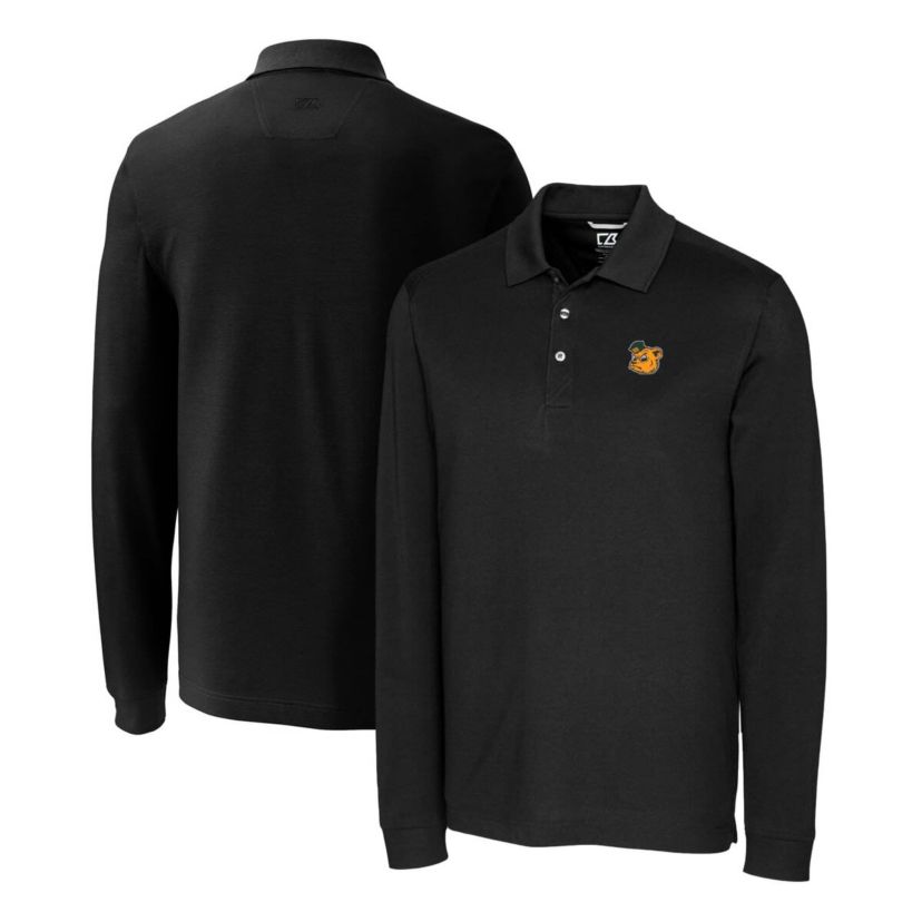 NCAA Baylor Bears Advantage Tri-Blend Pique Long Sleeve Polo