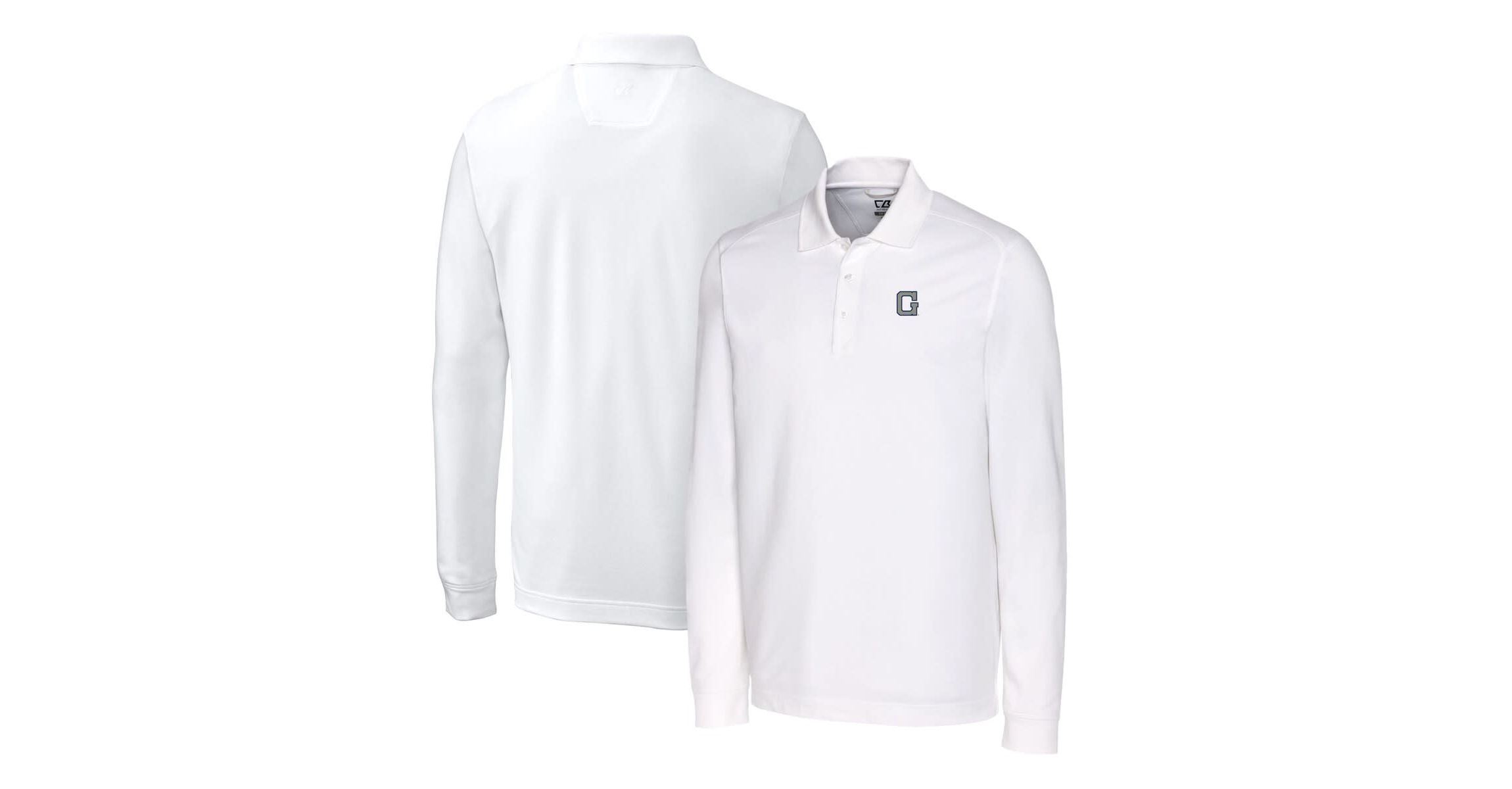 NCAA Georgetown Hoyas Advantage Tri-Blend Pique Long Sleeve Polo