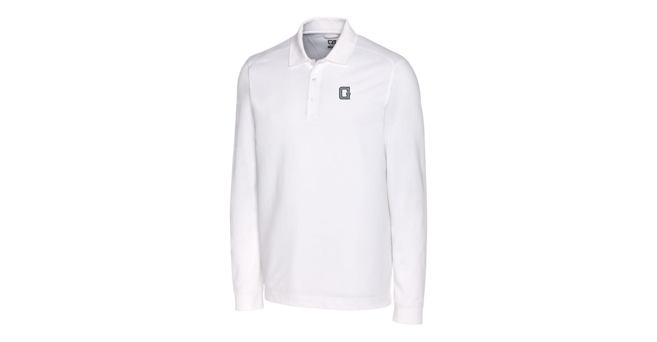 NCAA Georgetown Hoyas Advantage Tri-Blend Pique Long Sleeve Polo