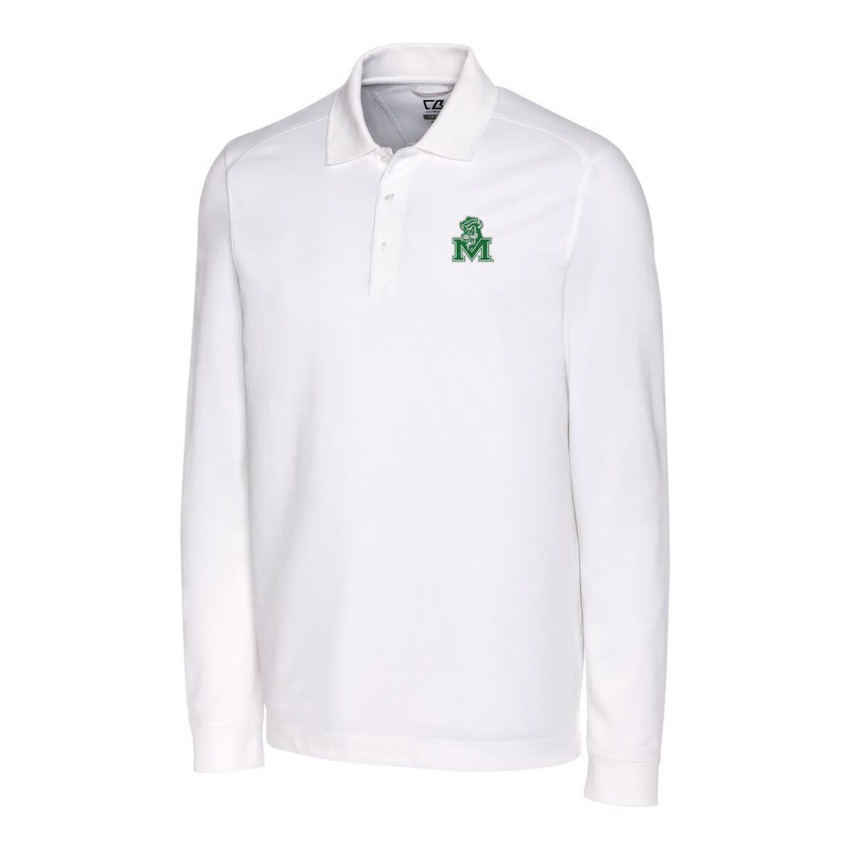 NCAA Marshall Thundering Herd Advantage Tri-Blend Pique Long Sleeve Polo