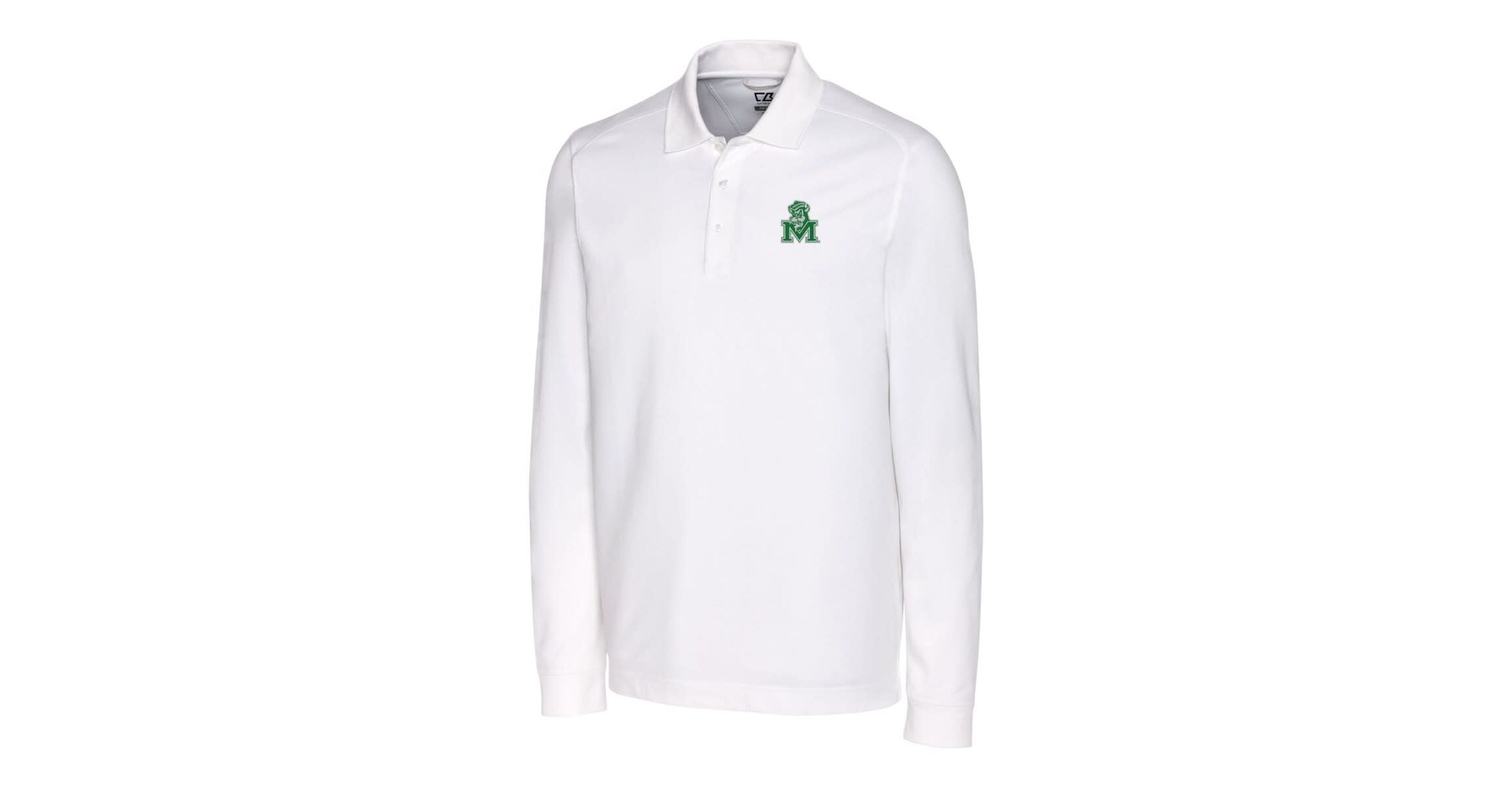 NCAA Marshall Thundering Herd Advantage Tri-Blend Pique Long Sleeve Polo