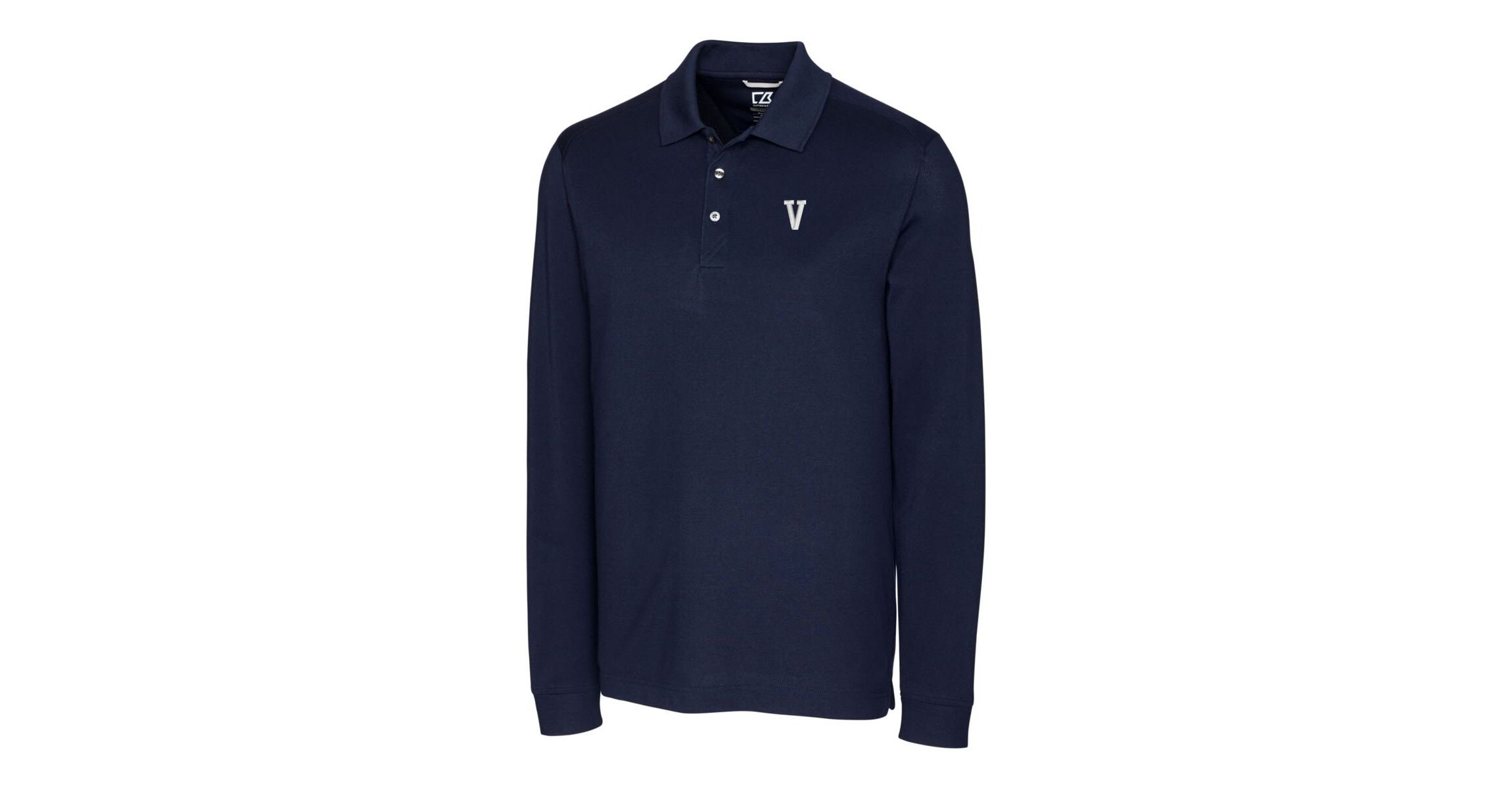 NCAA Villanova Wildcats Advantage Tri-Blend Pique Long Sleeve Polo