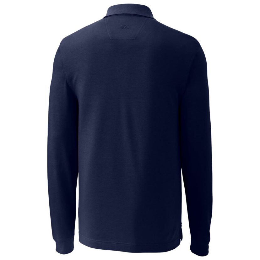 NCAA Villanova Wildcats Advantage Tri-Blend Pique Long Sleeve Polo