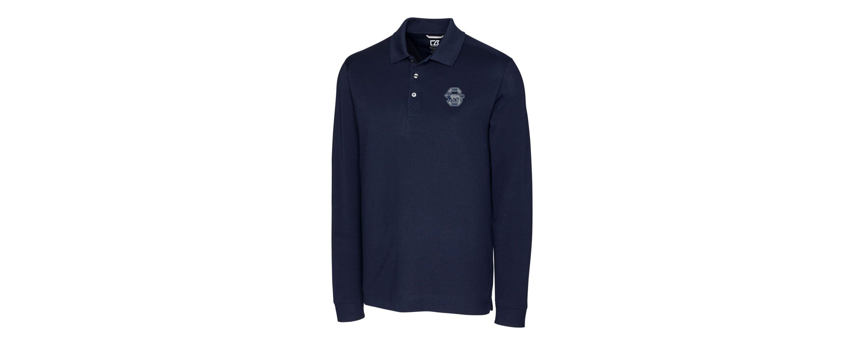 NCAA Penn State Nittany Lions Advantage Tri-Blend Pique Long Sleeve Polo