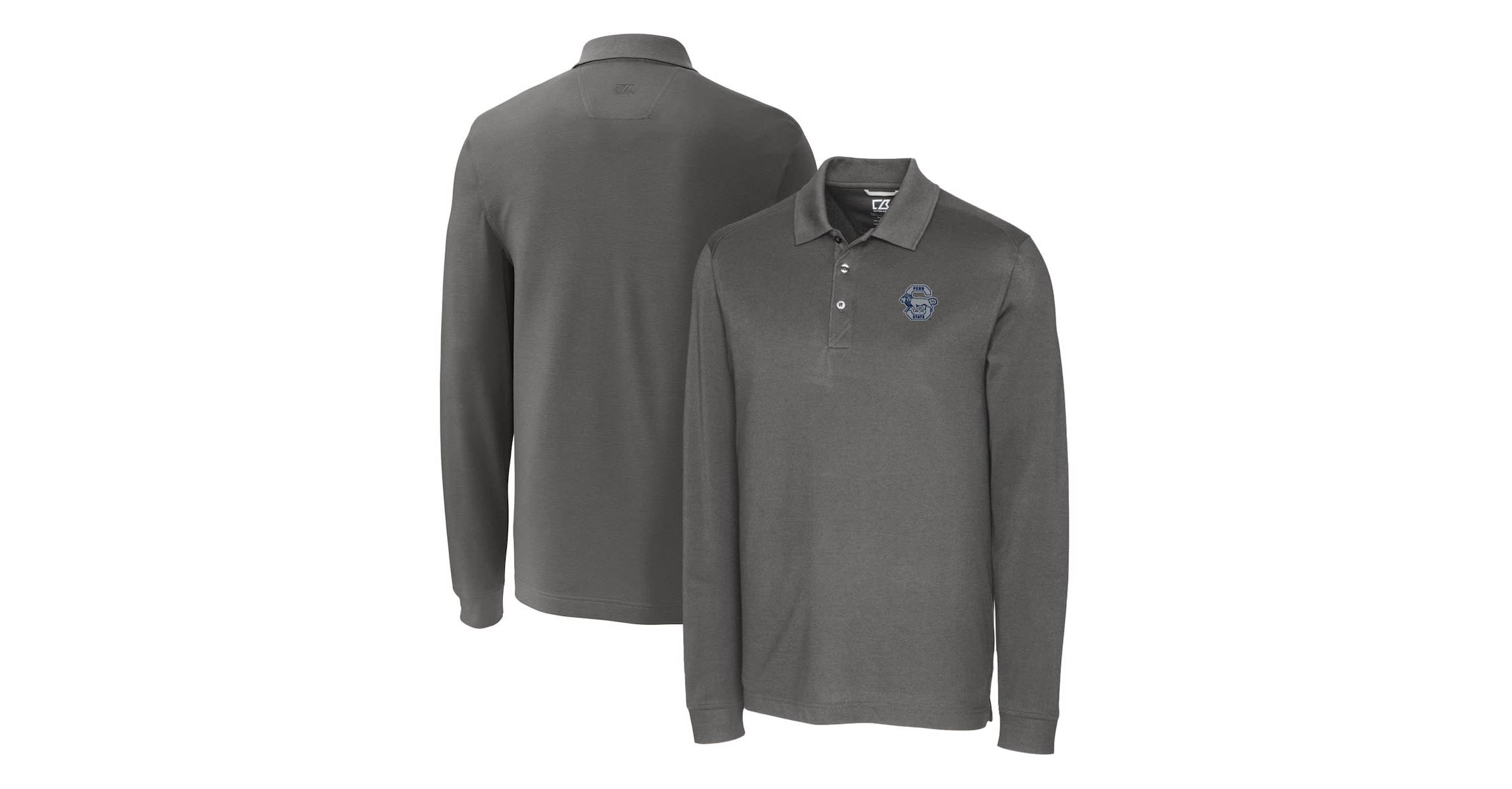 NCAA Penn State Nittany Lions Advantage Tri-Blend Pique Long Sleeve Polo
