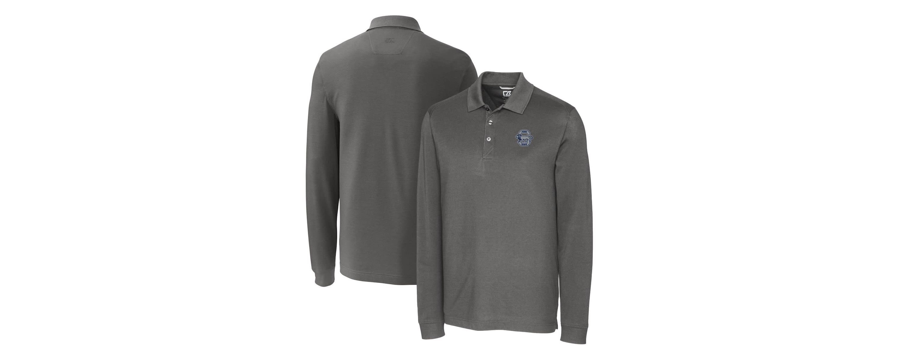 NCAA Penn State Nittany Lions Advantage Tri-Blend Pique Long Sleeve Polo