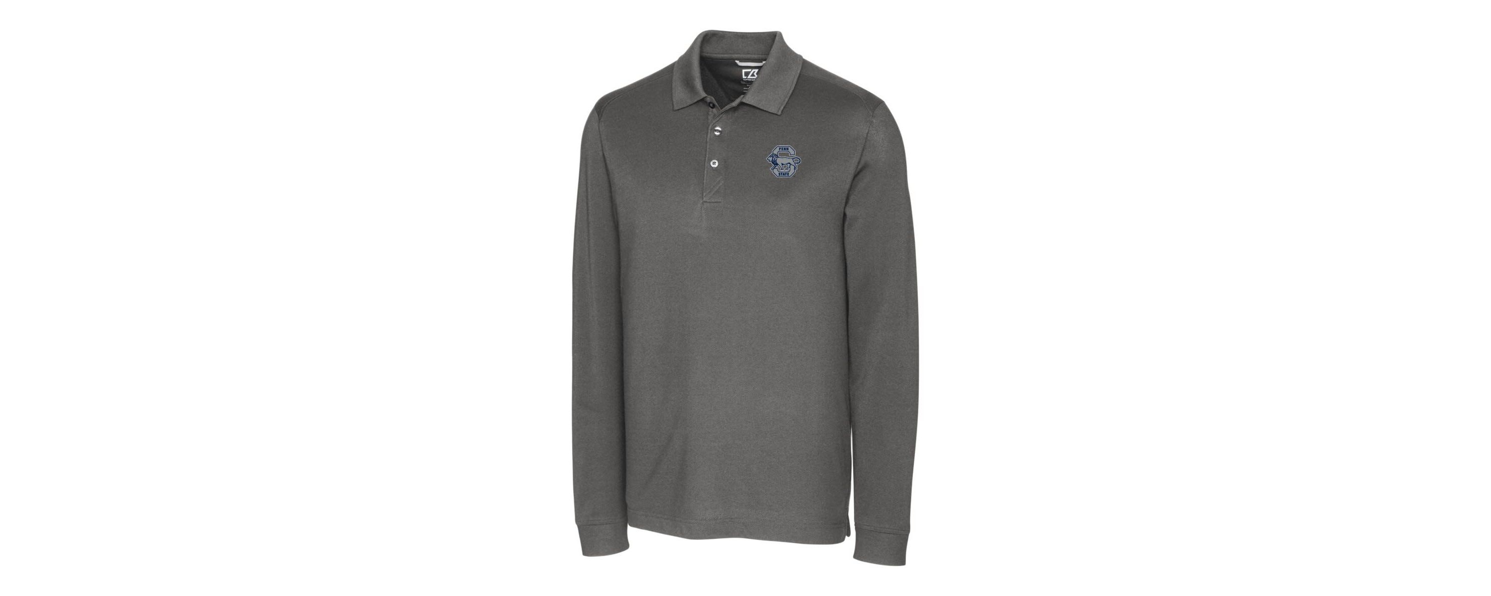 NCAA Penn State Nittany Lions Advantage Tri-Blend Pique Long Sleeve Polo