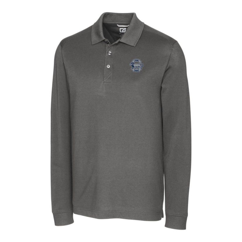 NCAA Penn State Nittany Lions Advantage Tri-Blend Pique Long Sleeve Polo
