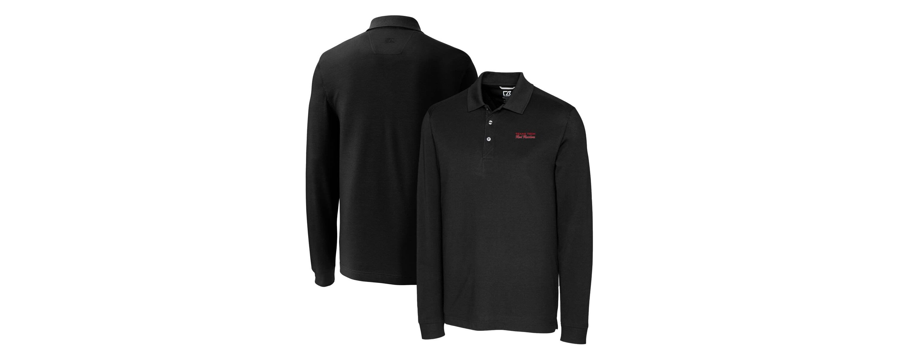 Texas Tech Red Raiders NCAA Texas Tech Raiders Advantage Tri-Blend Pique Long Sleeve Polo