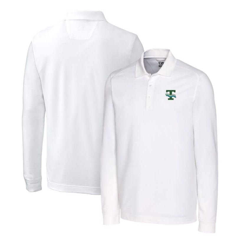 Tulane Green Wave NCAA Tulane Wave Advantage Tri-Blend Pique Long Sleeve Polo