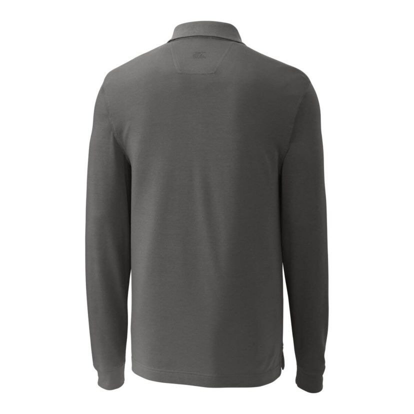 NCAA West Virginia Mountaineers Vault Advantage Tri-Blend Pique Long Sleeve Polo
