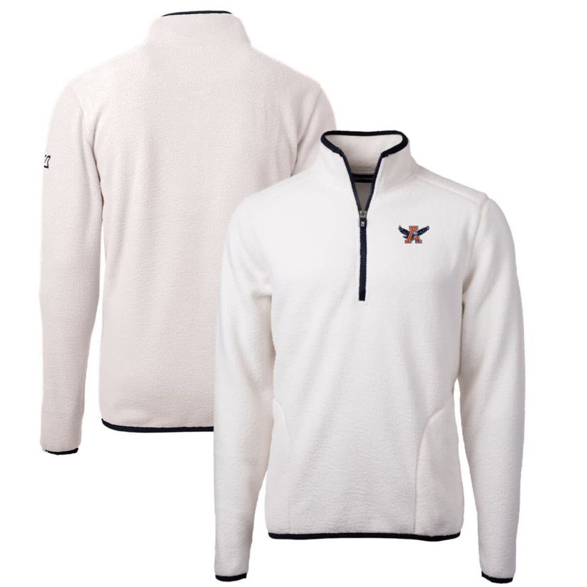 NCAA Auburn Tigers Vault Cascade Eco Sherpa Fleece Quarter-Zip Pullover Jacket